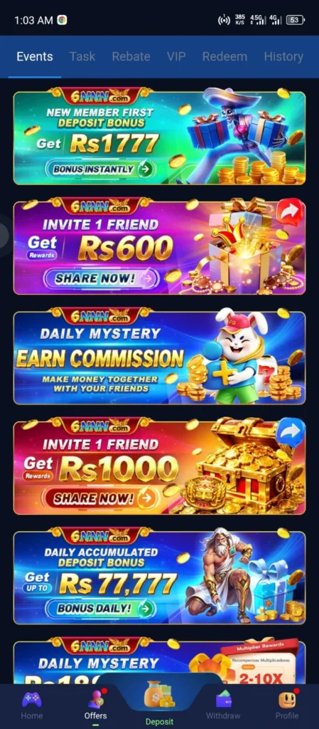 6nnn Game Bonuses